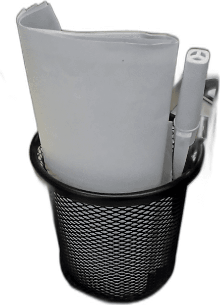 Black Wire Mesh Pencil Cup Desk Organizer