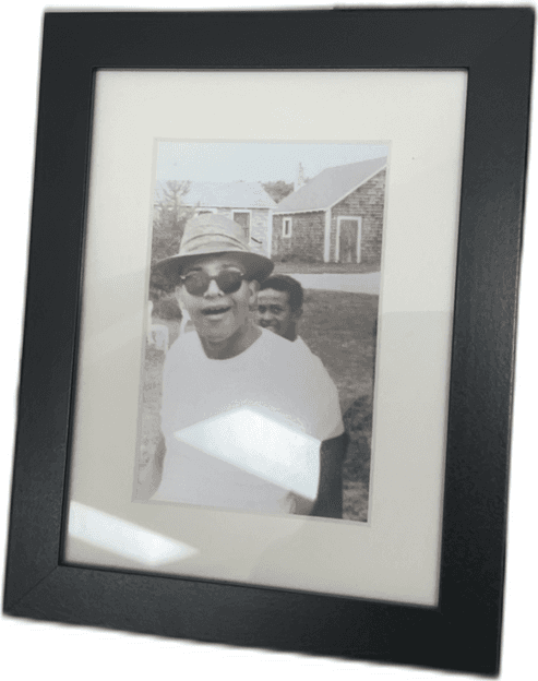 Framed Black and White Portrait Print