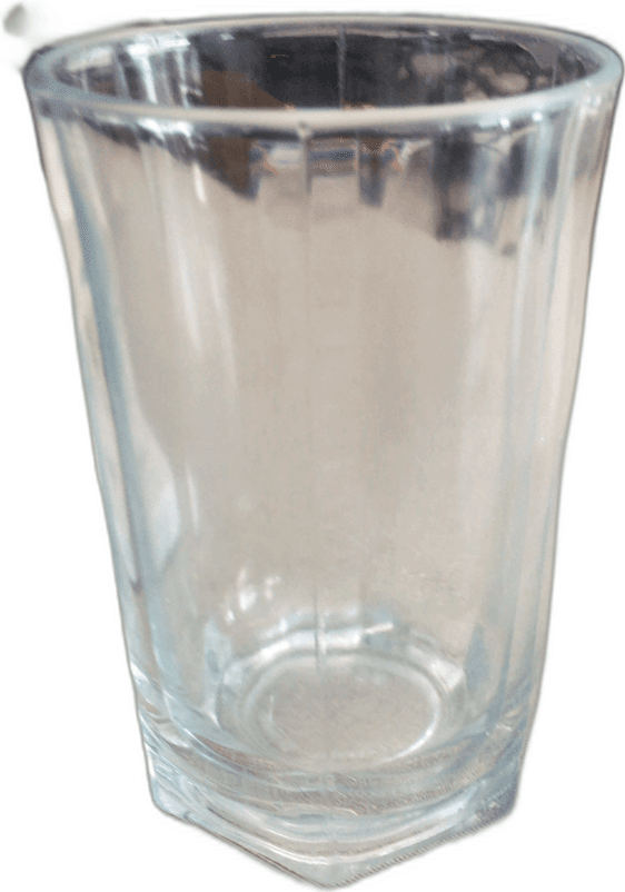 Paneled Clear Glass Tumbler