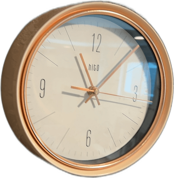 Hito Modern Rose Gold Silent Wall Clock